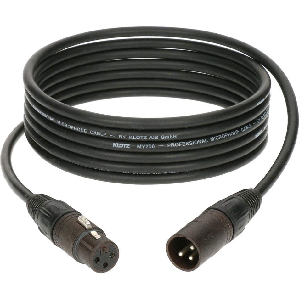 XLR MALE TO XLR FEMALE 10M CABLE