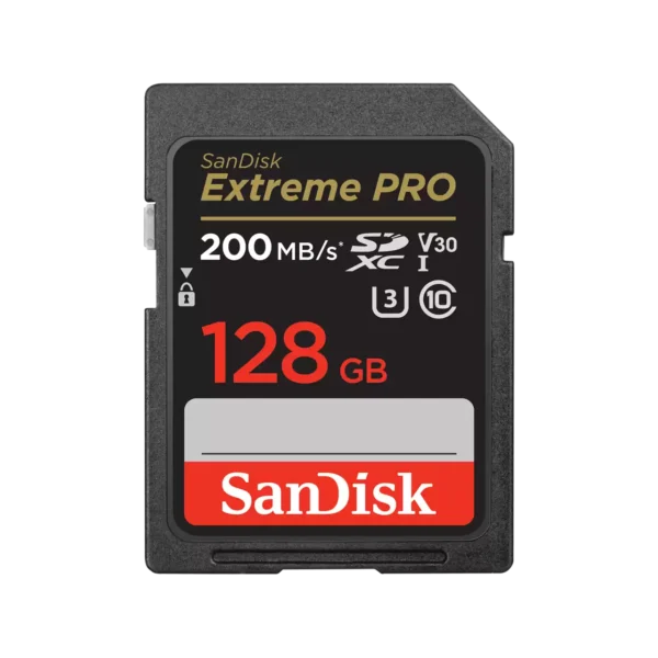 SANDISK 128GB 200MBPS EXTREME PRO SDXC UHS-I MEMORY CARD- 1