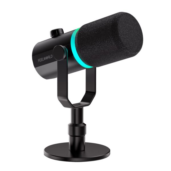 FEELWORLD PM1-XS XLR USB PODCAST MICROPHONE WITH DESKTOP STAND- 1