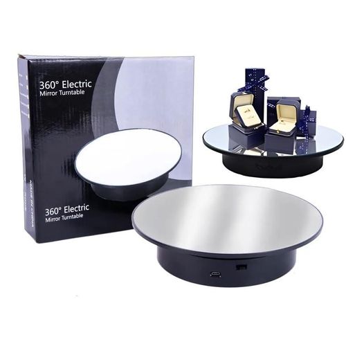 360 DEGREE 25CM MIRROR ROTATING DISPLAY TURNTABLE STAND- 1