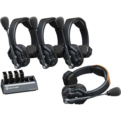 HOLLYLAND SOLIDCOM SE 4S 2.4GHZ 4-PERSON INTERCOM HEADSET- 1