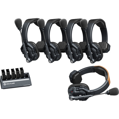 HOLLYLAND SOLIDCOM SE 5S 2.4GHZ 5-PERSON INTERCOM HEADSET- 1