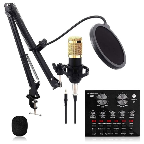 BM800 CONDENSER MICROPHONE V8 SOUNDCARD- 1