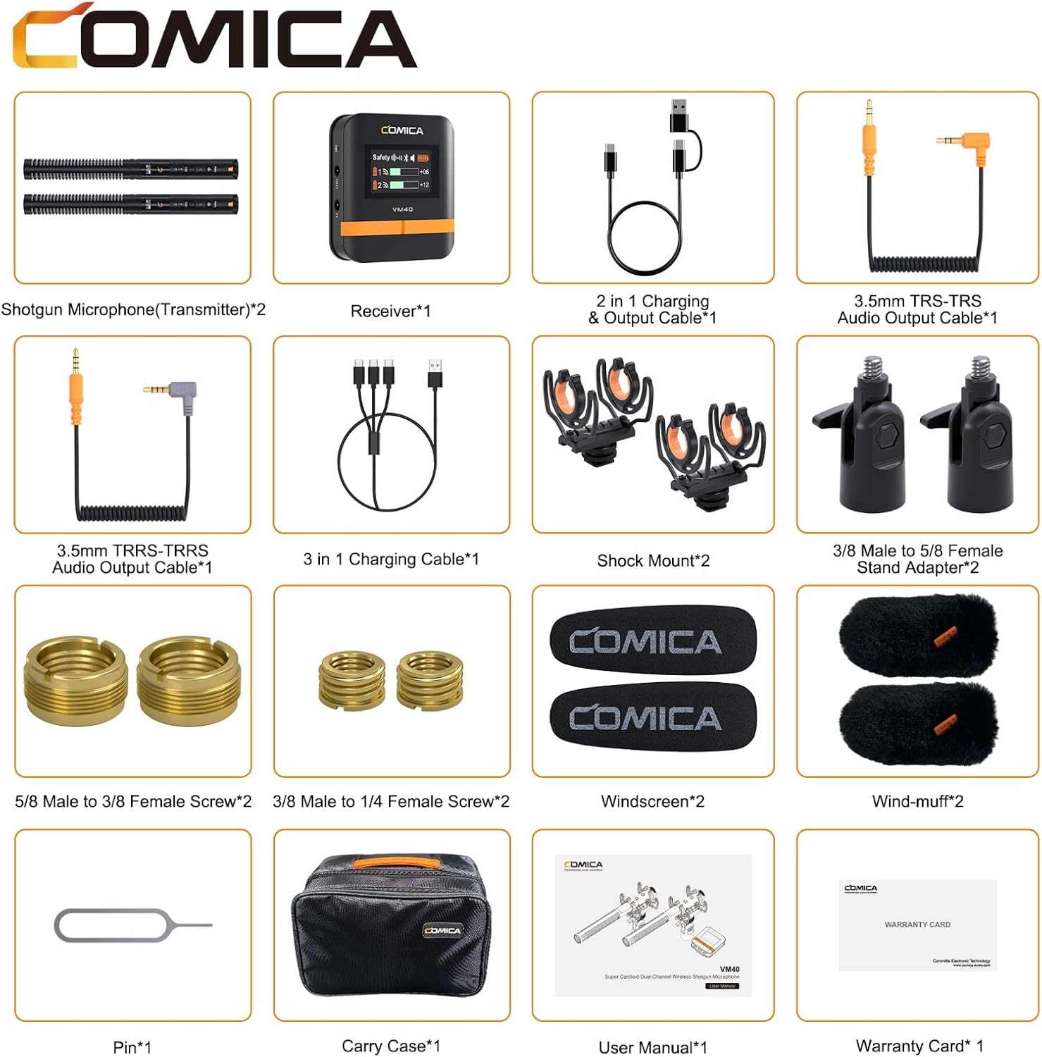COMICA AUDIO VM40 COMBO 2-PERSON WIRELESS SHOTGUN MICROPHONE- 3