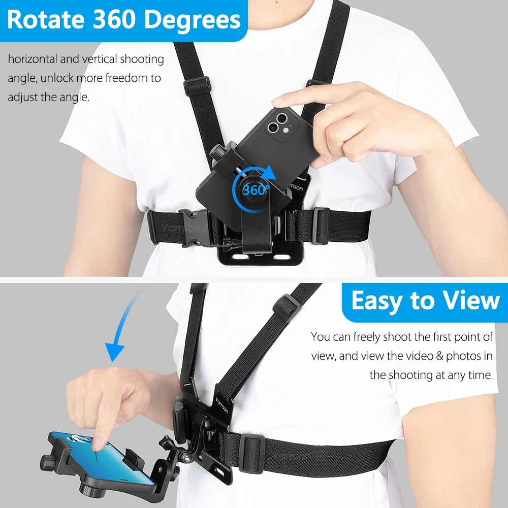 CHEST MOUNT HOLDER FOR SMARTPHONE & ACTION CAMERA- 3