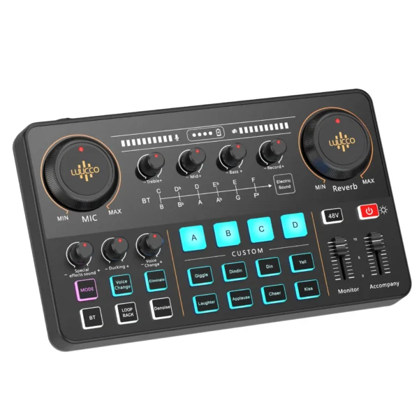 LUUCCO MI-2 AUDIO INTERFACE WITH MIXER AND SOUNDCARD- 1