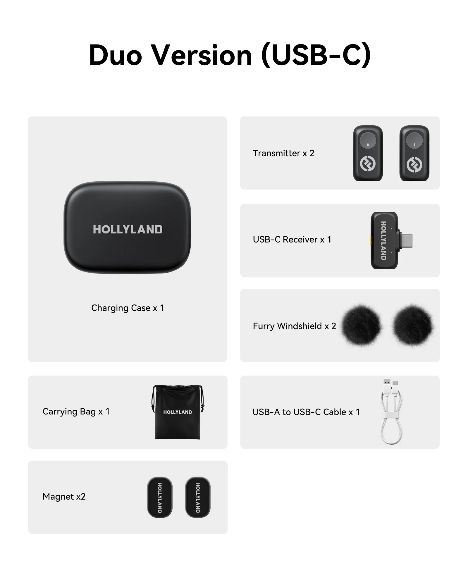 HOLLYLAND LARK A1 DUO (WITH USB-C RX + CHARGING CASE)- 3