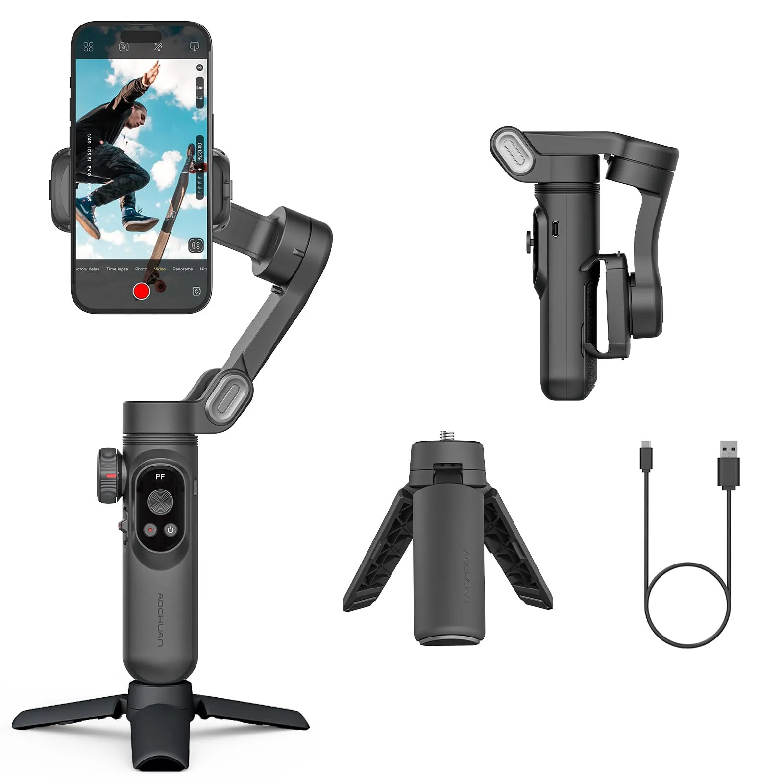 AOCHUAN 3-AXIS SMART X PRO GIMBAL STABILIZER- 2