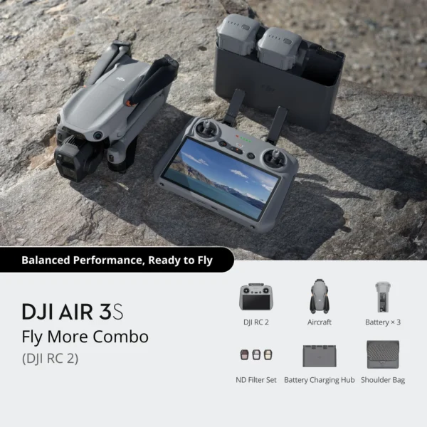 DJI Air 3S Fly More Combo (DJI RC 2) Drone - 1